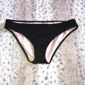 Plain black bathing suit bikini bottoms